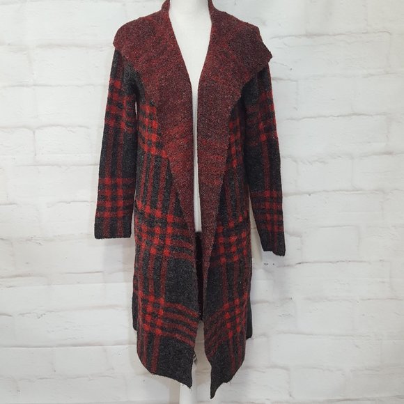 Joseph Allen Sweaters - joseph a Buffalo Plaid Cardigan Sweater Coat S